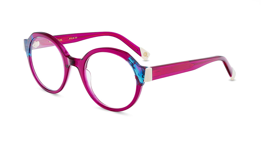 Das Bild zeigt die Korrektionsbrille HORUS FUBL von der Marke Etnia Barcelona in pink.